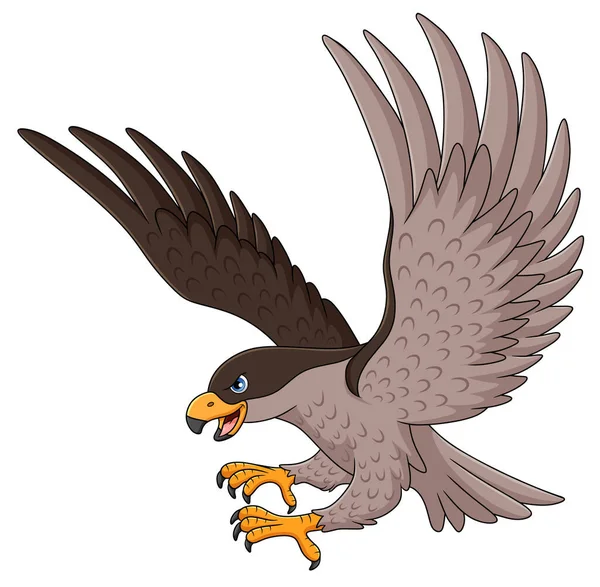 Uçan Şahin karikatür vektör çizimi