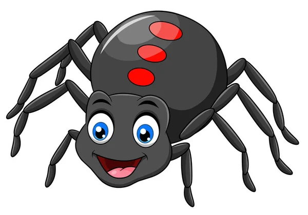 Niedliche Spinne Cartoon Vektor Illustration — Stockvektor