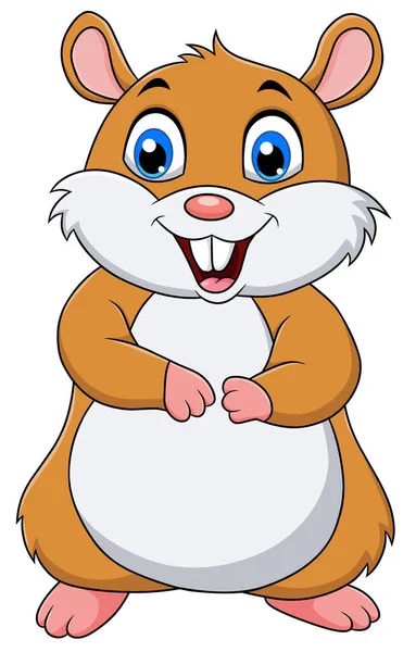 Cute Hamster Cartoon Vector Illustration — Stock Vector