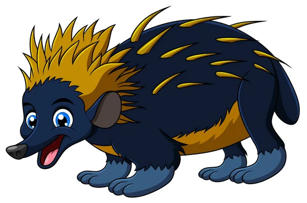 Bonito Tenrec Animal Cartoon Vetor Ilustração —  Vetores de Stock