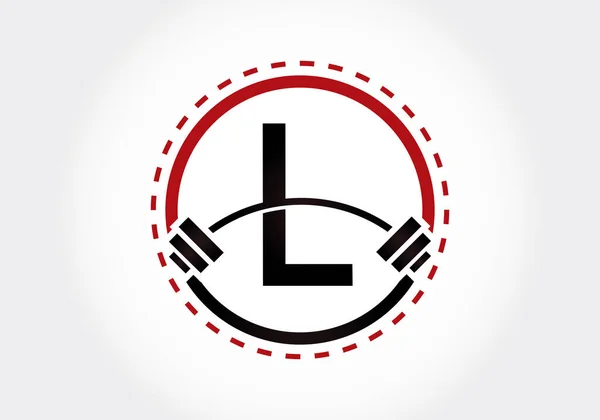 Letra Inicial Alfabeto Con Una Barra Diseño Del Logotipo Del — Vector de stock