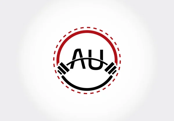 Alfabeto Inicial Letra Con Una Barra Diseño Del Logotipo Del — Vector de stock