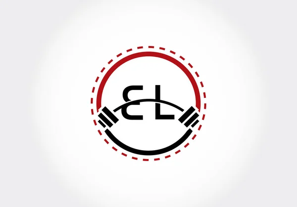 Letra Inicial Alfabeto Con Una Barra Diseño Del Logotipo Del — Vector de stock