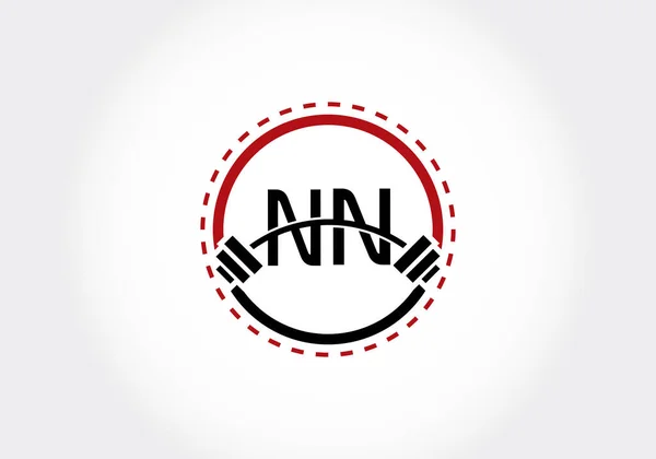 Alfabeto Inicial Letra Com Uma Barra Design Logotipo Vetor Elevação — Vetor de Stock