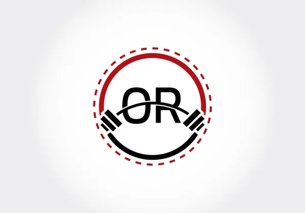 Wstępny Alfabet Alfabetu Literowego Sztangą Projekt Logo Wektora Podnoszenia Nowoczesne — Wektor stockowy