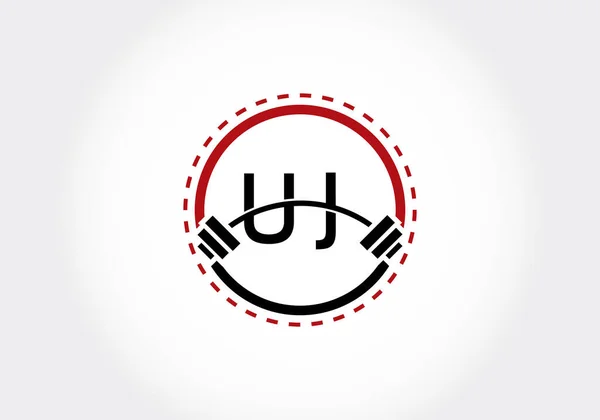 Letra Inicial Alfabeto Con Una Barra Diseño Del Logotipo Del — Archivo Imágenes Vectoriales