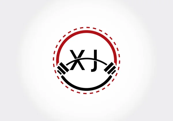 Alfabeto Letra Inicial Com Uma Barra Design Logotipo Vetor Elevação — Vetor de Stock