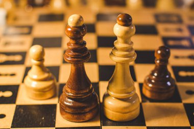 Satranç tahtası ve satranç taşları