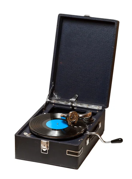 Gramofone antigo leitor de recordes — Fotografia de Stock