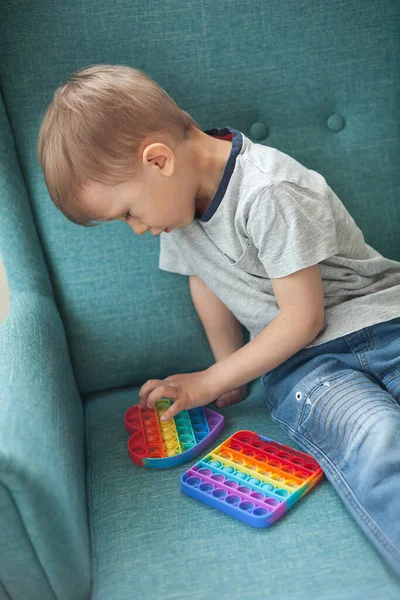 Pop Toy Fidget Child Playing Antistress Toy — Stock Photo, Image