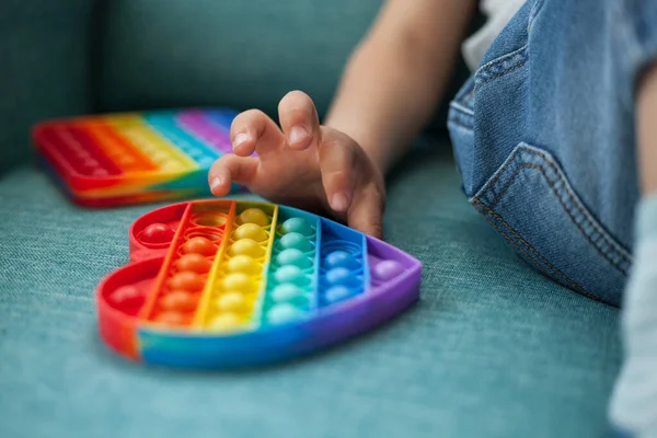 Pop Toy Fidget Child Playing Antistress Toy — Stock Photo, Image