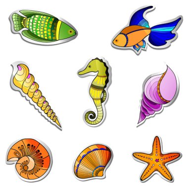 Deniz hayvanları, etiket.