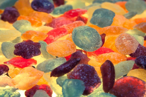 Clear, bright, colorful, delicious candy. — Stock Photo, Image