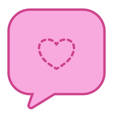 ikon sevgililer günü düz sanat tarzı pembe