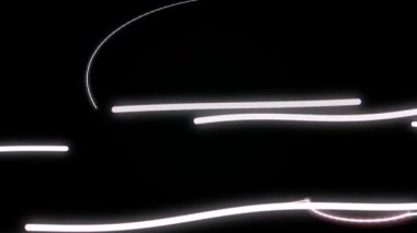 Soyut neon çizgileri arka planı. neon ışığı ve siyah çizgiler