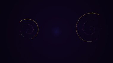 parlayan neon daireler, soyut arkaplan, vektör illüstrasyonu