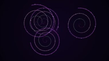 Neon Çemberleri Soyut Arkaplan