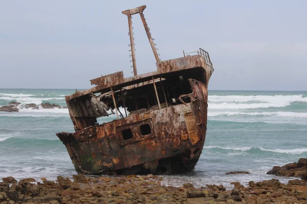 Meisho Maro Naufragio Sulla Costa Capo Agulas Sud Africa Nave — Foto Stock