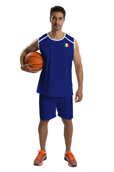 Professional Italian basketball player with ball. — Stock Photo, Image