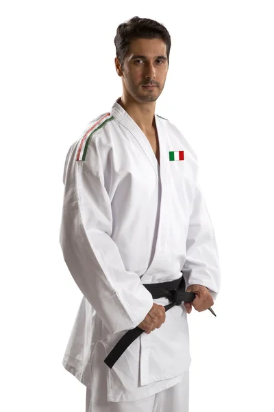 Italienska judo kämpe — Stockfoto