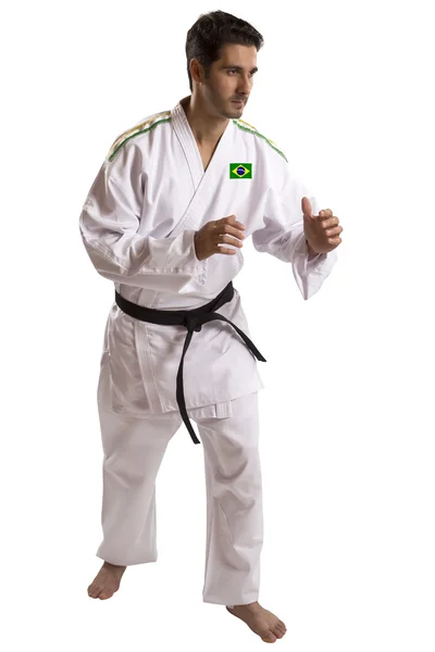 Brezilya ülke judo savaşçı. — Stok fotoğraf