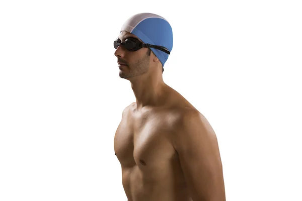 Portret mężczyzny w strój kąpielowy; profesjonalny pływak z polskiego pochodzenia — Zdjęcie stockowe