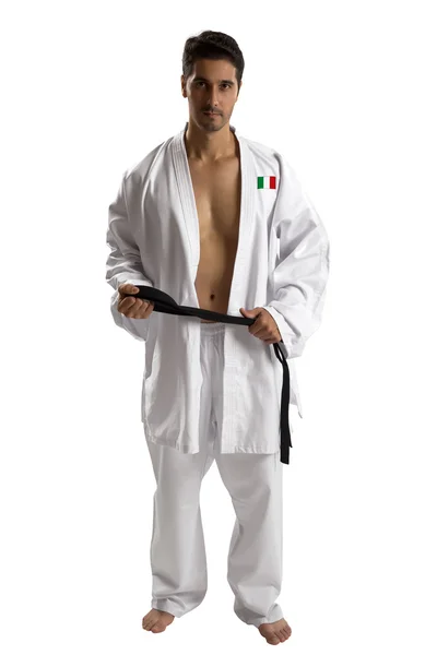 Italienska judo kämpe — Stockfoto