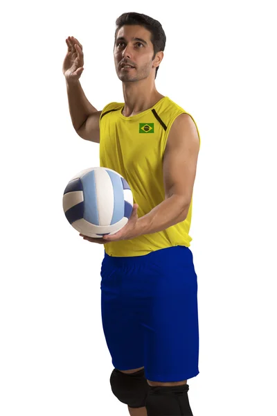 Профессиональный волейболист с мячом . — стоковое фото