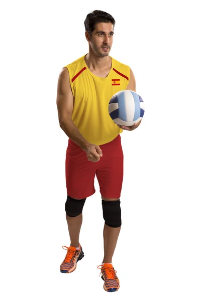 Giocatore di basket spagnolo professionale con palla . — Foto Stock