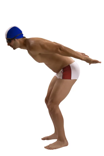 Mayolu adam portresi; Amerikan profesyonel yüzücü — Stok fotoğraf