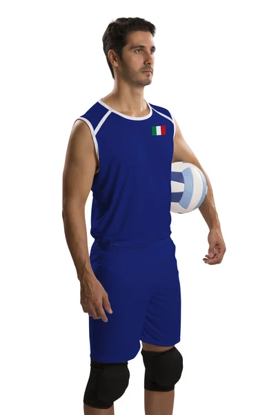 Professional Italian Volleyball player with ball. — Stock Photo, Image