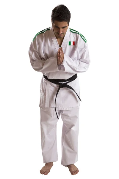 Combattente judo italiano — Foto Stock