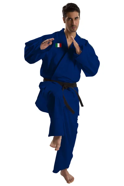 Italienska judo kämpe — Stockfoto