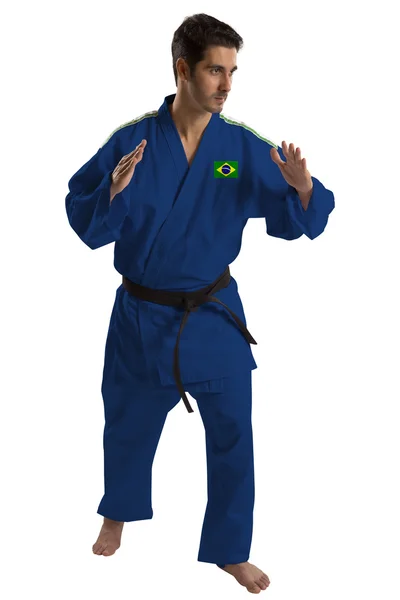 Judo vechter van Braziliaanse land. — Stockfoto