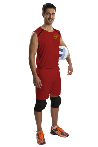 Professional ryska volleybollspelare med boll. — Stockfoto