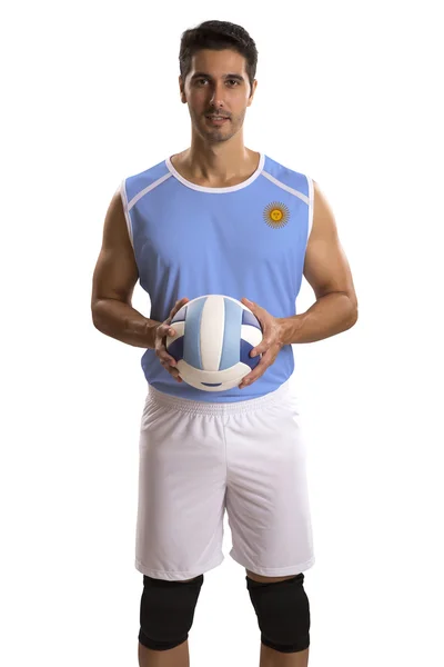 Profesionální argentinský volejbalový hráč s míčem. — Stock fotografie