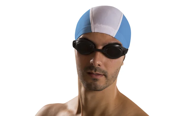 Porträt eines Mannes im Badeanzug; professioneller Schwimmer mit Argentinier — Stockfoto