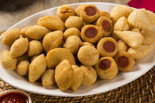 Mixed brazilian snacks fried — Stock Photo, Image