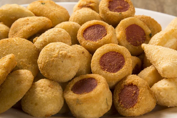 Mixed brazilian snacks fried — Stock Photo, Image