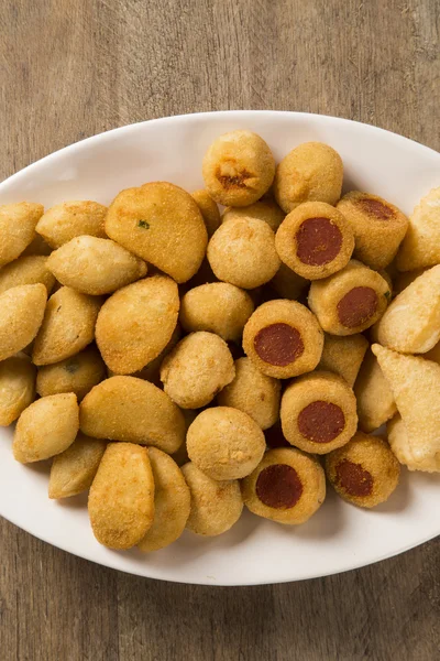 Mixed brazilian snacks fried — Stock Photo, Image
