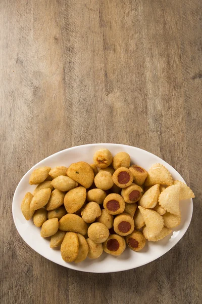 Snacks brasileños mixtos fritos —  Fotos de Stock