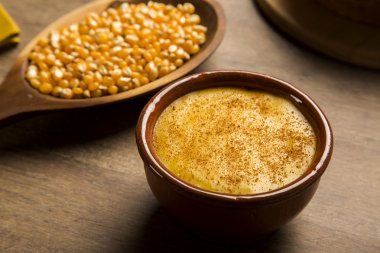 Mısır Curau - yeşil Mısır - lezzetli ve ucuz tipik gıda - typi