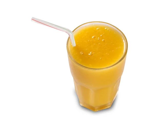 芒果汁分离白色背景 — 图库照片