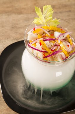 Perulu Ceviche. Gurme yiyecekler