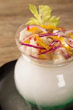 Perulu Ceviche. Gurme yiyecekler