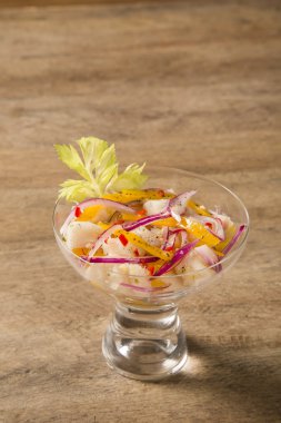 Perulu Ceviche. Gurme yiyecekler