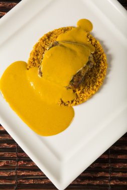 manyok un ile ızgara balık