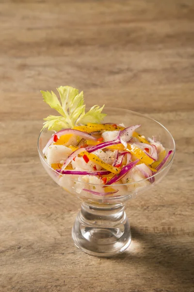 Perulu Ceviche. Gurme yiyecekler