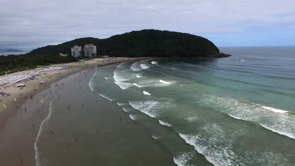 Letecký pohled na pláž Riviera de São Lourenço (Riviera beach - St. — Stock fotografie