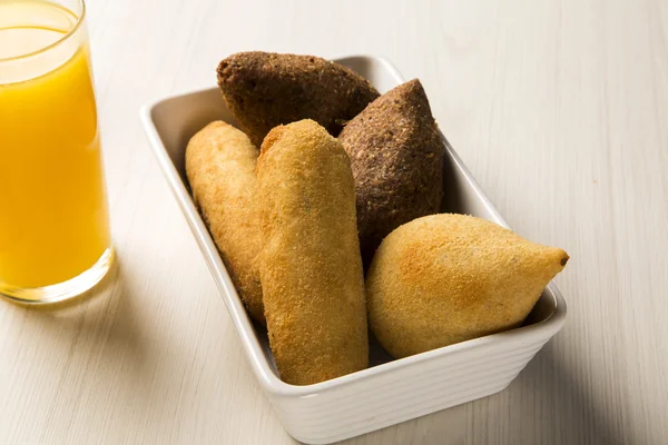 Mixed brazilian snack on the table. — Stock Photo, Image